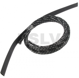 Q-HS-0016   Quantum Servo Braid 1m with 240mm Blk/Wht heat shrink OD7mm   